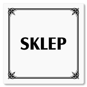 Sklep, 80x80mm, bílá, Nebraska